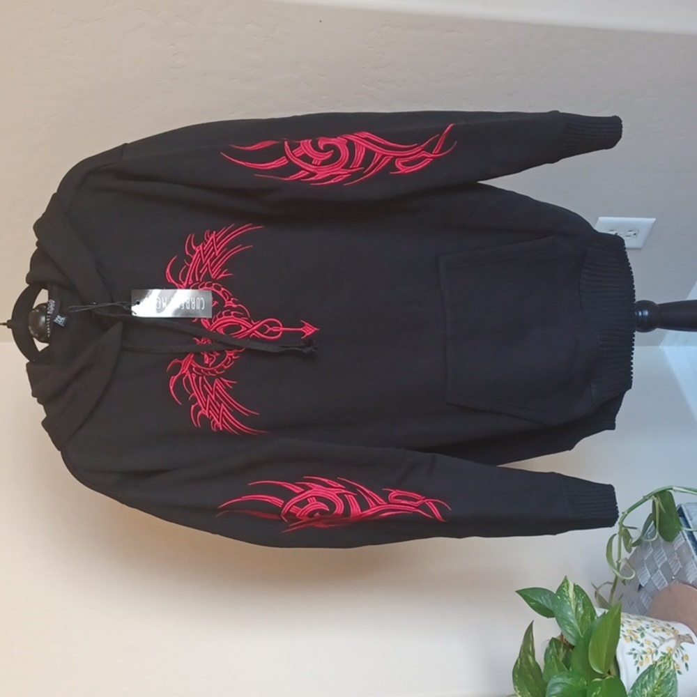 Current Mood Black and Red Hoodie
